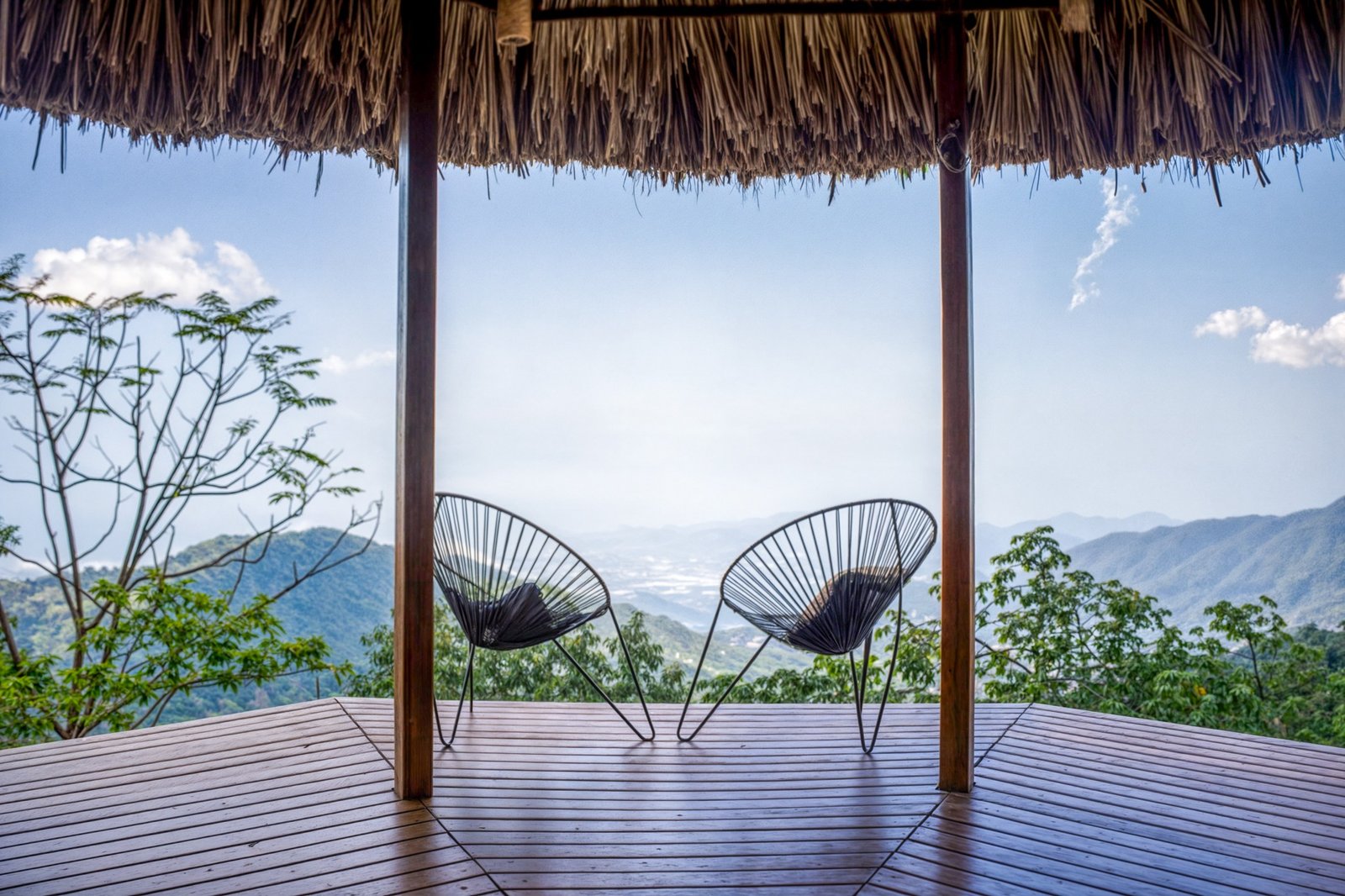 Mirador en la terraza del hotel 7Piedras Minca